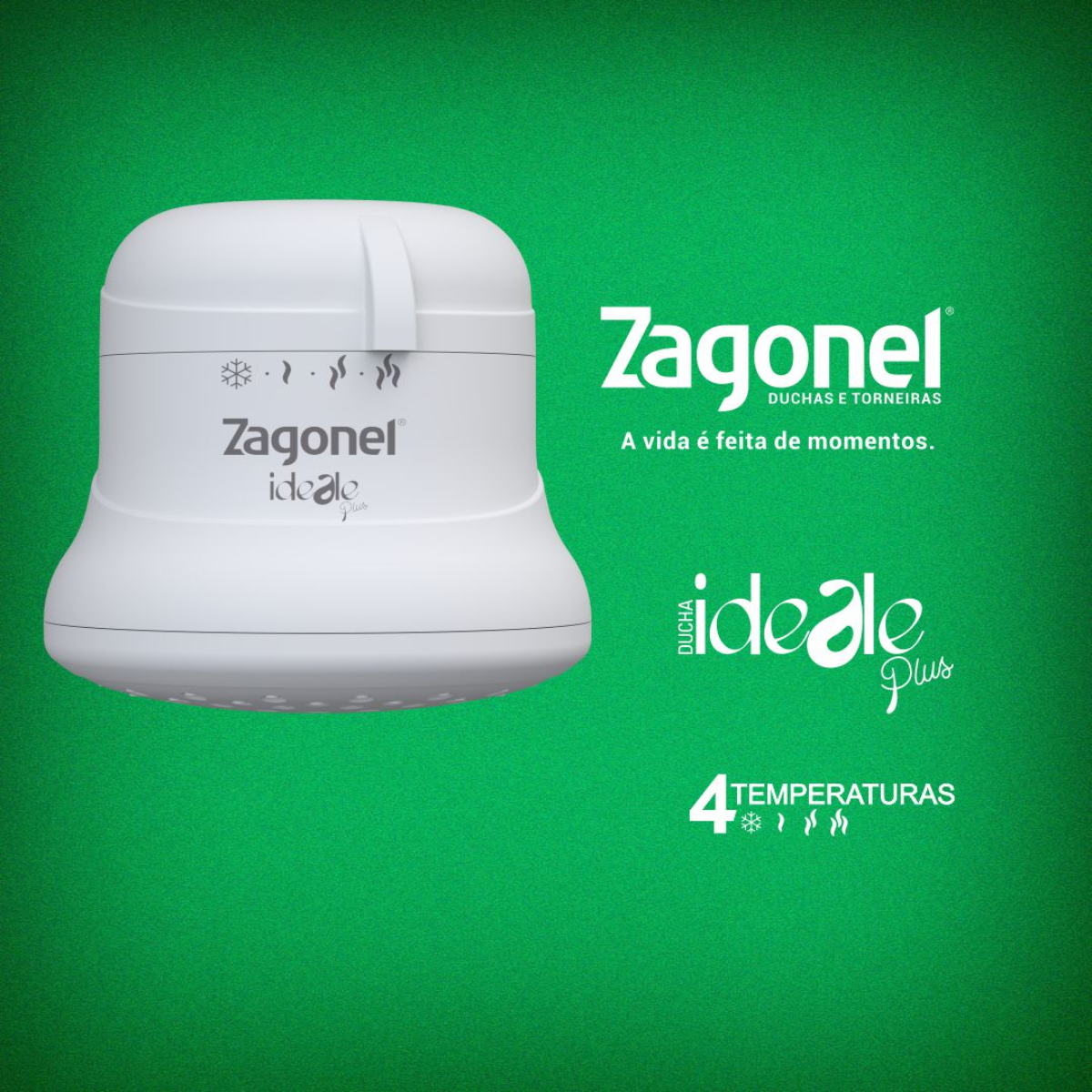 DUCHA IDEALE PLUS 4TEMP SEM BRACO ZAGONEL...